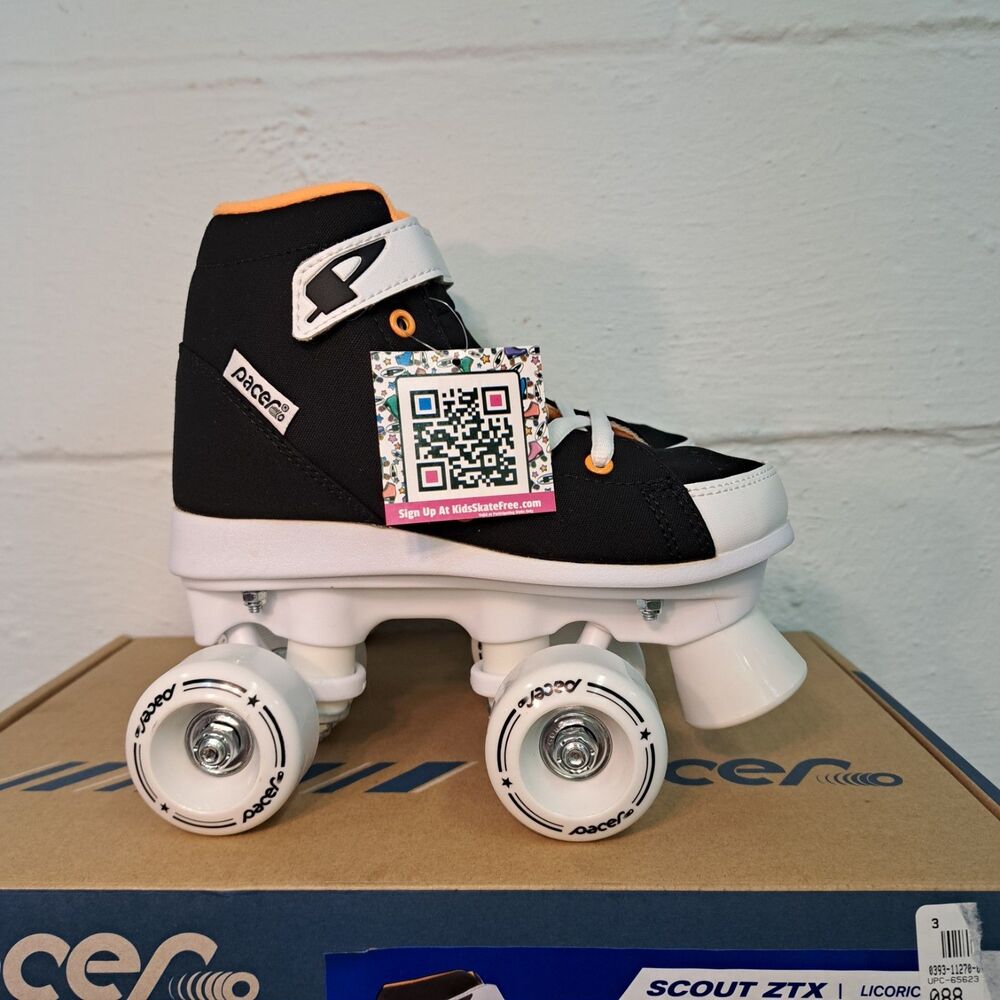 Pacer Scout ZTX P365 Skates Black Licorice Youth Size 4